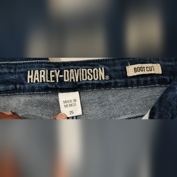 Harley-Davidson Women's Dark Blue Boot Cut Jeans - Picture 3 of 6
